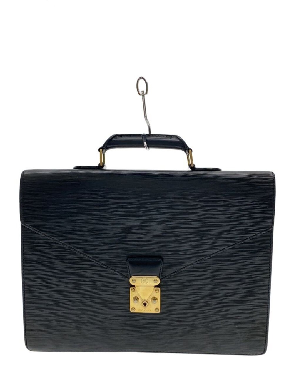 Louis Vuitton Serviette Ambassador Epi Leather Black